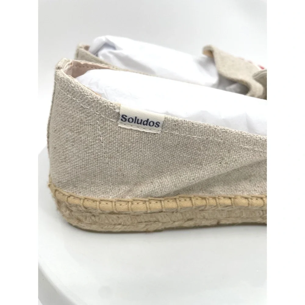 Soludos‎ Espadrilles Womens 8.5 Sand Canvas Watermelon Juice Platform Boho